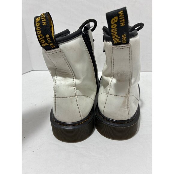 Dr. Martens White combat boots womens  Unisex-Child Jy004  Size 5 US - Picture 4 of 7